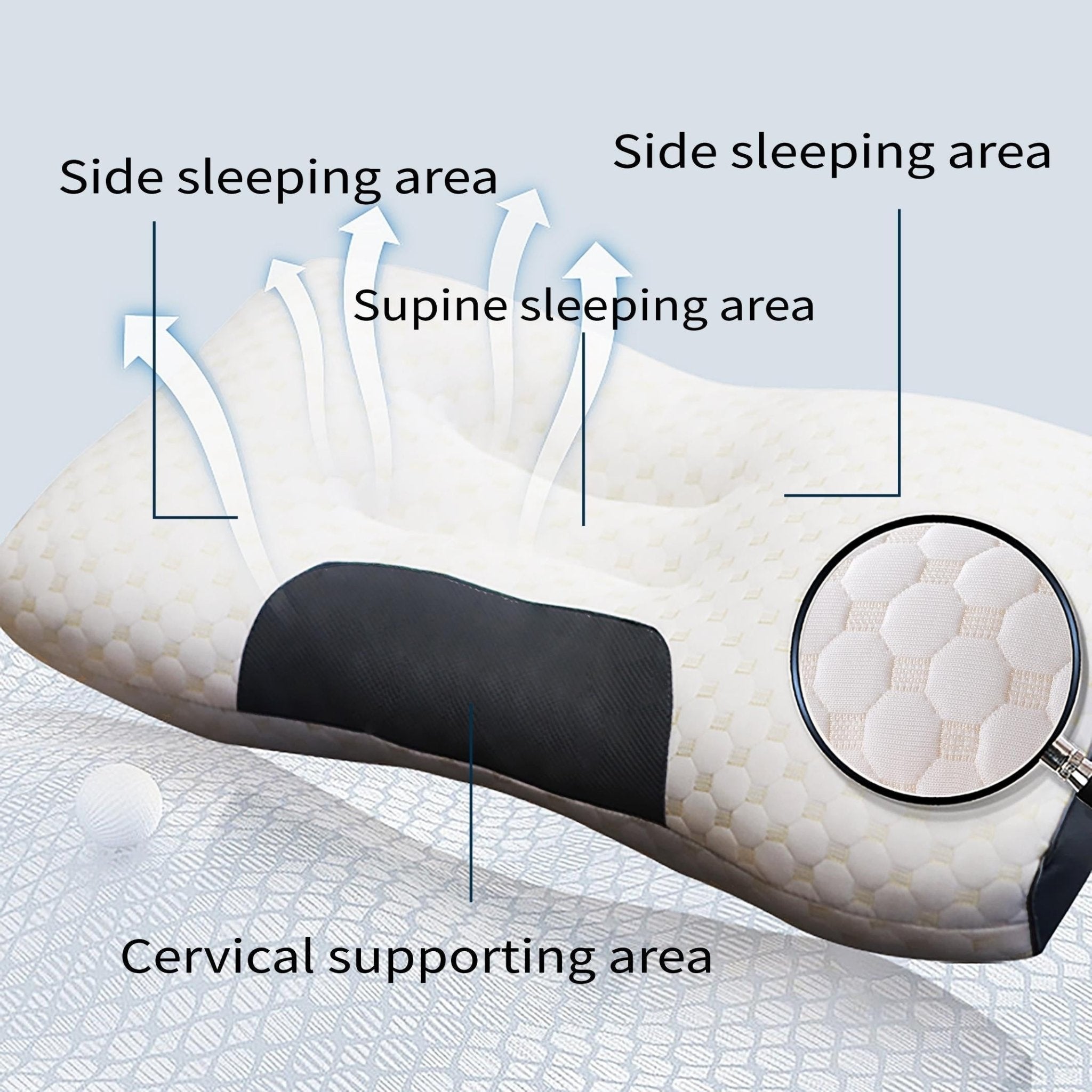 Premium Sleep Support Pillow for All Seasons, Neck Support Pillow, Machine Washable - MOOAZAA 