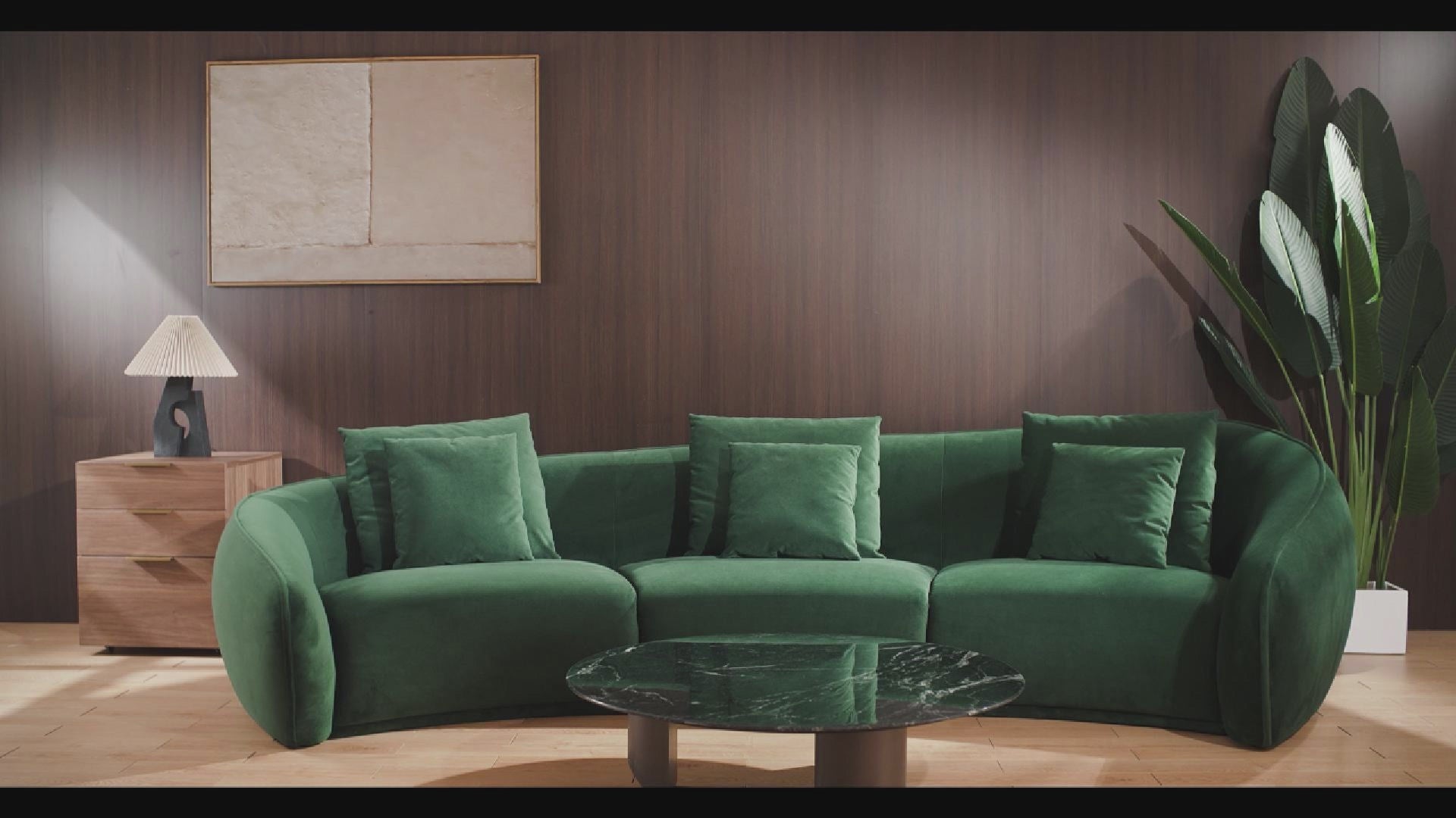 Lusail Luxury Curved Sofa – Modern Minimalist Sectional for Elegant Living Rooms