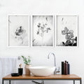 Bathroom Wall Pictures | Set of 3 Botanical Prints