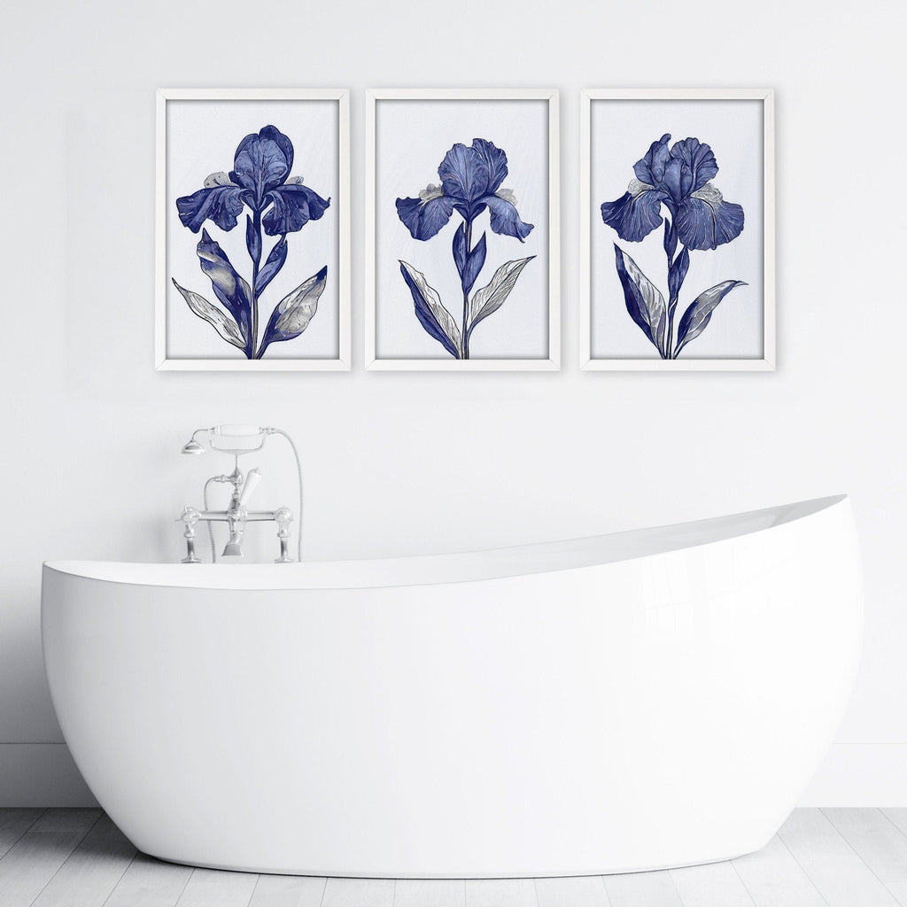 Prints For Bathroom | Set of 3 Botanical Wall art Prints