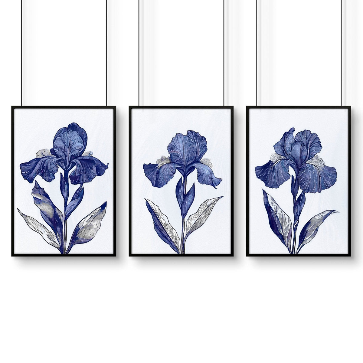 Prints For Bathroom | Set of 3 Botanical Wall art Prints
