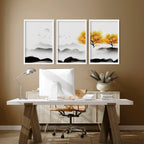 Office prints for the wall | set of 3 framed wall art