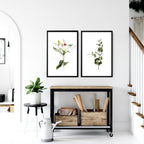 Kitchen Art – Set of 2 Shabby Chic Botanical Prints