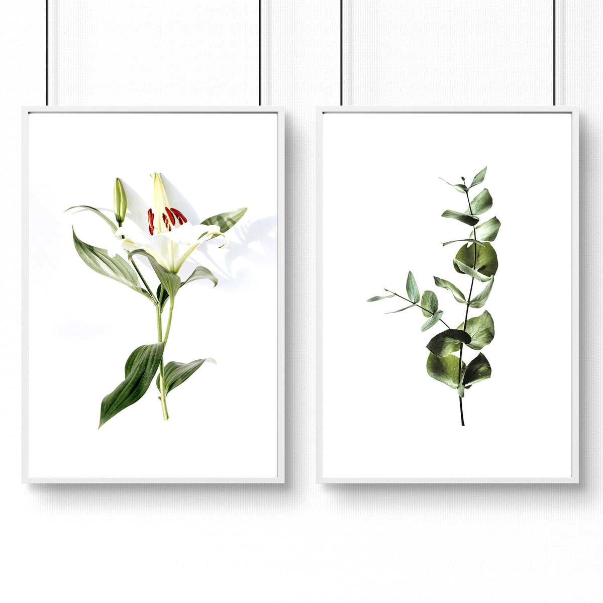 Kitchen Art – Set of 2 Shabby Chic Botanical Prints