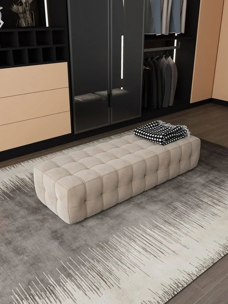 Pulent Velvet Footstool,
Italian Style. - MOOAZAA 