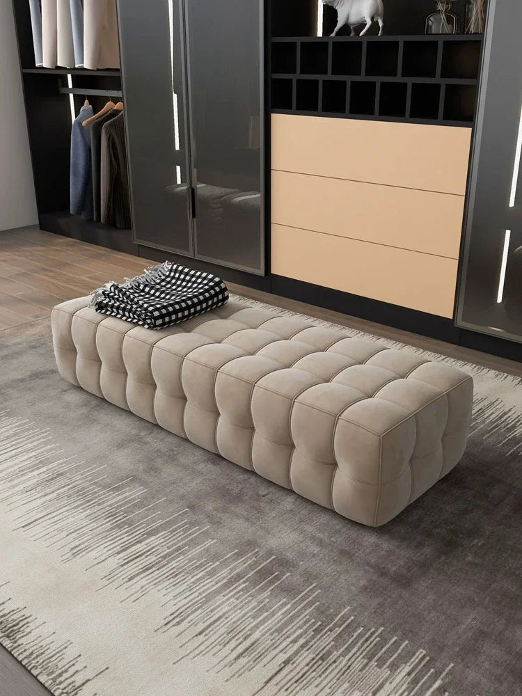 Pulent Velvet Footstool,
Italian Style. - MOOAZAA 