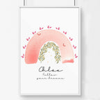 Rainbow prints | Personalised Wall art for Girls' room