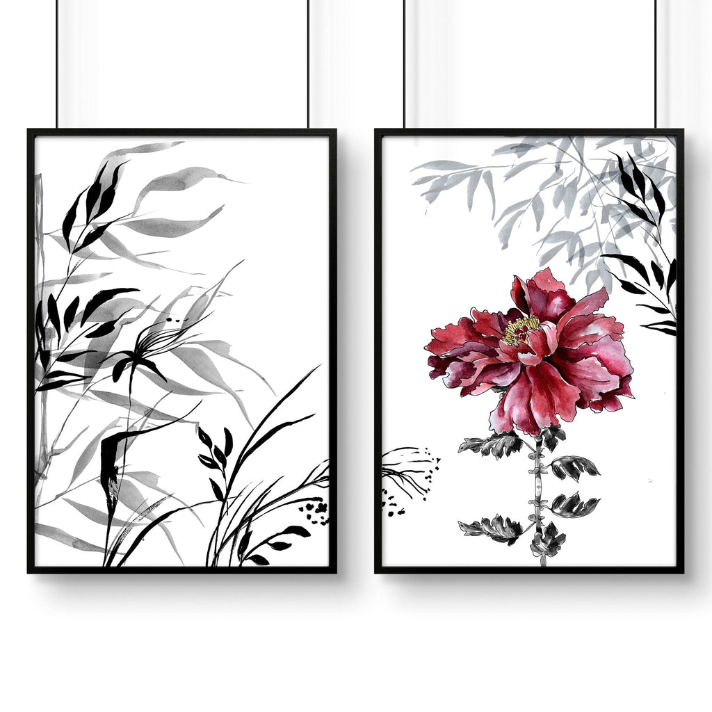 Peony Wall Art | Set of 2 framed wall art