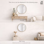 Rei - Round Black Metal Circle Mirror - 70cm x 70cm