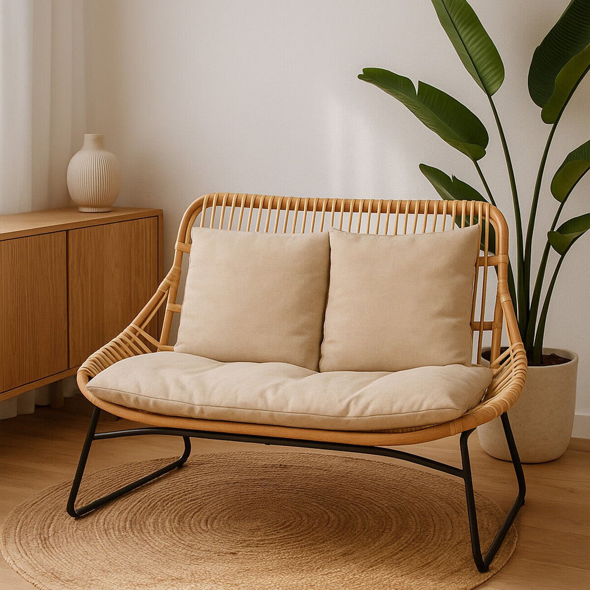 Relax Natural Rattan Sofa | Manado - MOOAZAA