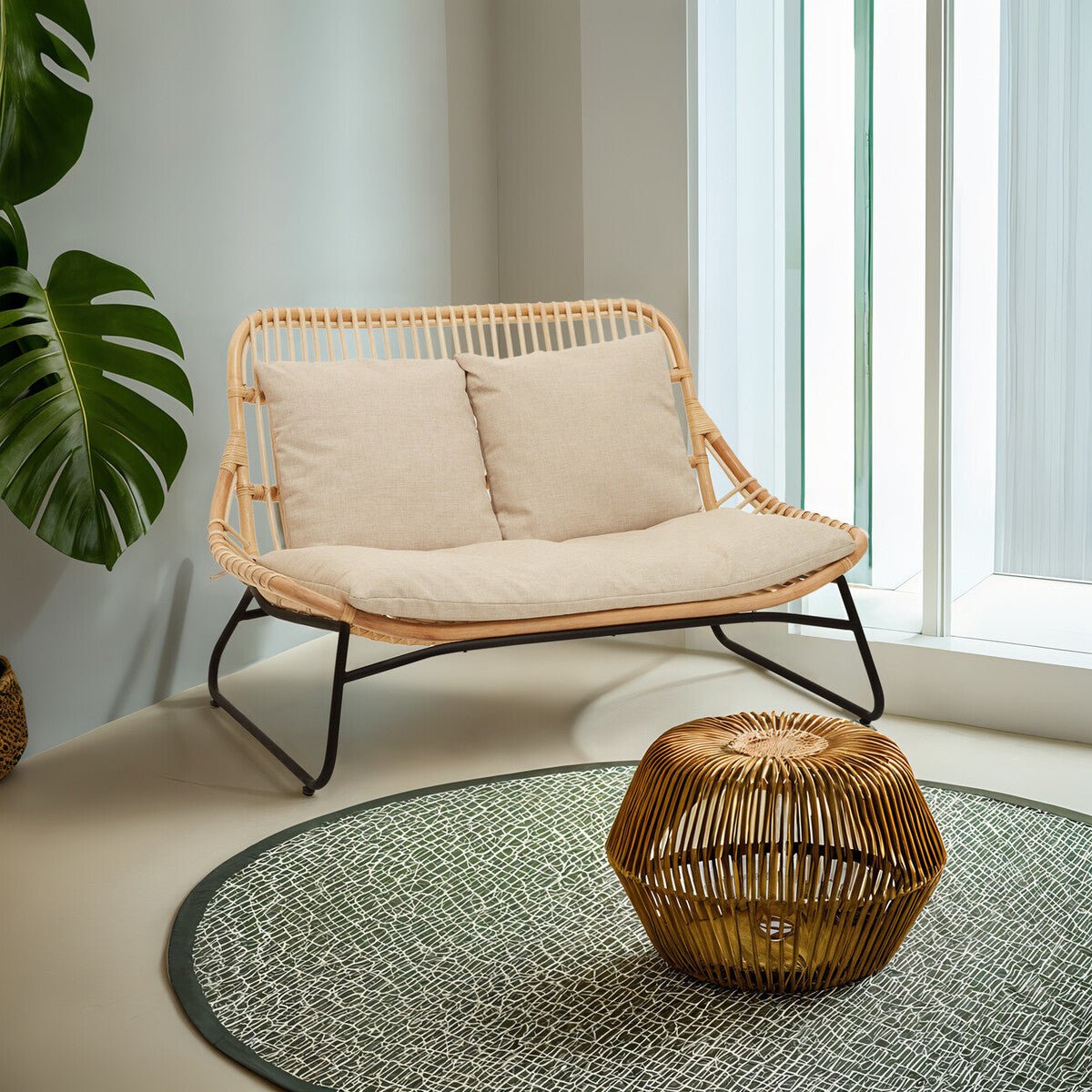 Relax Natural Rattan Sofa | Manado - MOOAZAA