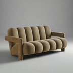 Brown sofa on a gray background