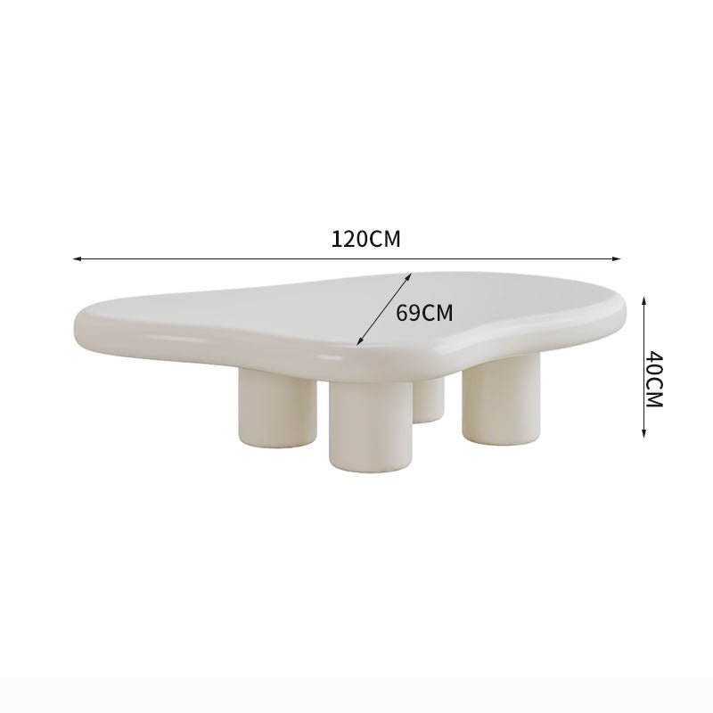 White round table with dimensions labeled on a white background