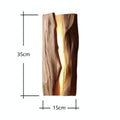 Wabi-Sabi Wood LED Wall Lamp – Japanese Minimalist E14 Sconce for Bedroom & Living Room