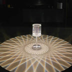 Rose Light And Shadow Projector LED Night Light Diamond Crystal Atmosphere Lamp USB Touch Control Bedside Decor Night Light - MOOAZAA