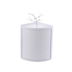 Rotatable Bathroom Makeup Organizer Corner Plastic Wall Mounted Storage Rack Box - MOOAZAA