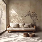 Rural Log sofa chair simple style modern, solid wood, three seater - MOOAZAA 