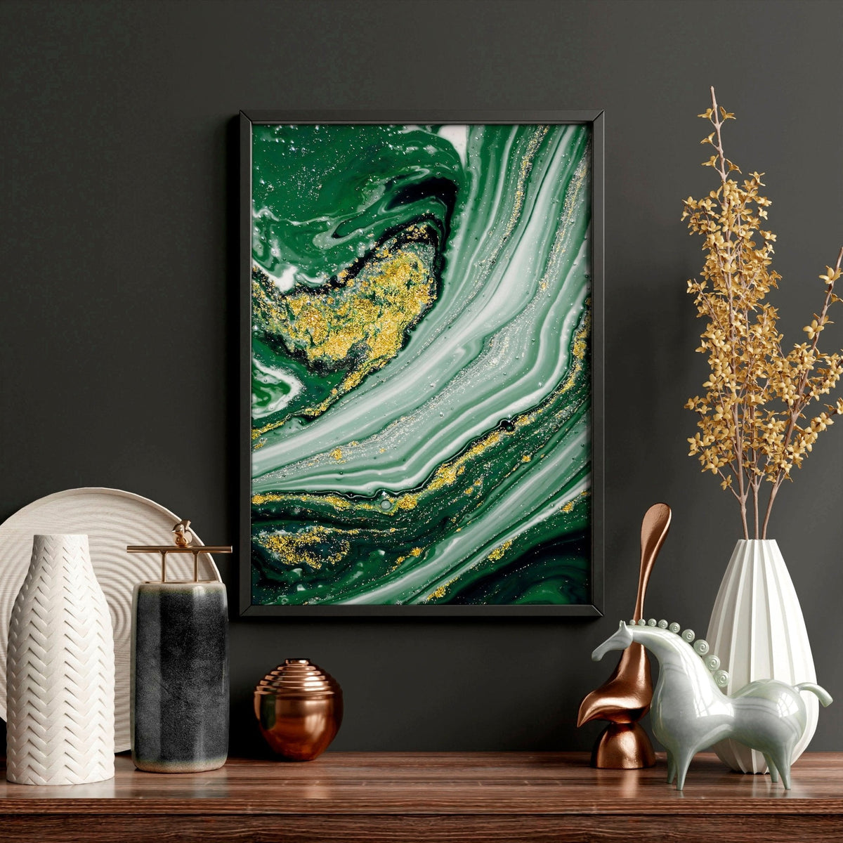 Wall abstract art | set of 3 Marble wall art prints