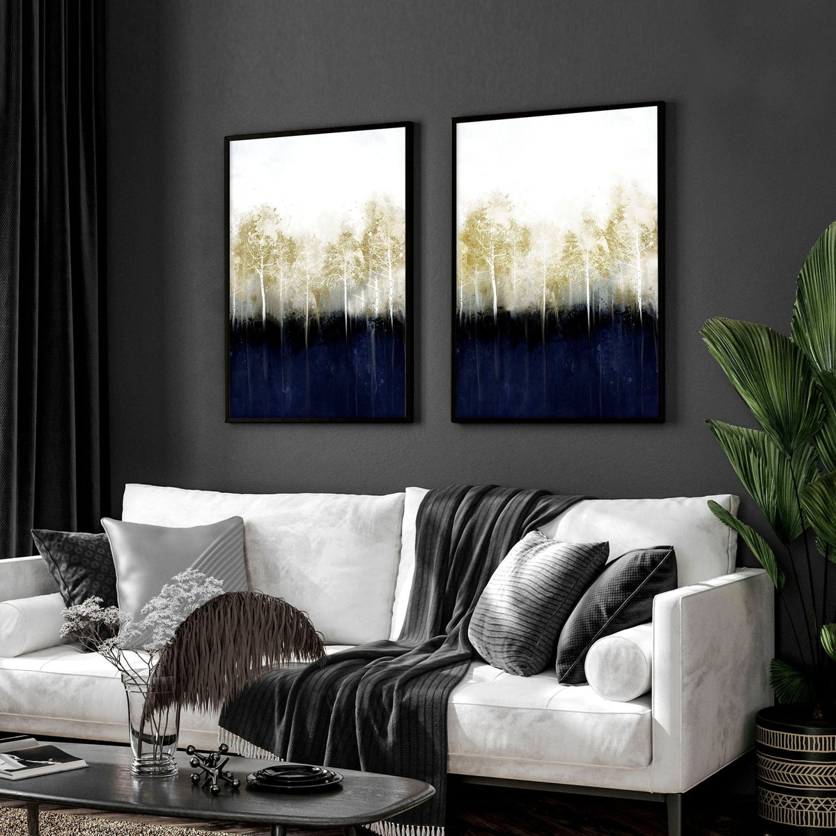 Hallway Art – Scandinavian Set of 2 Framed Prints