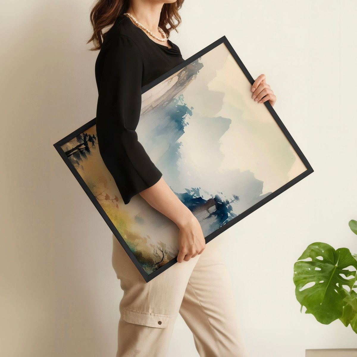 Set of 3 Framed Pictures | Set of 3 Asian Inspired Wall art Prints