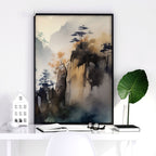 Set of 3 Framed Pictures | Set of 3 Asian Inspired Wall art Prints