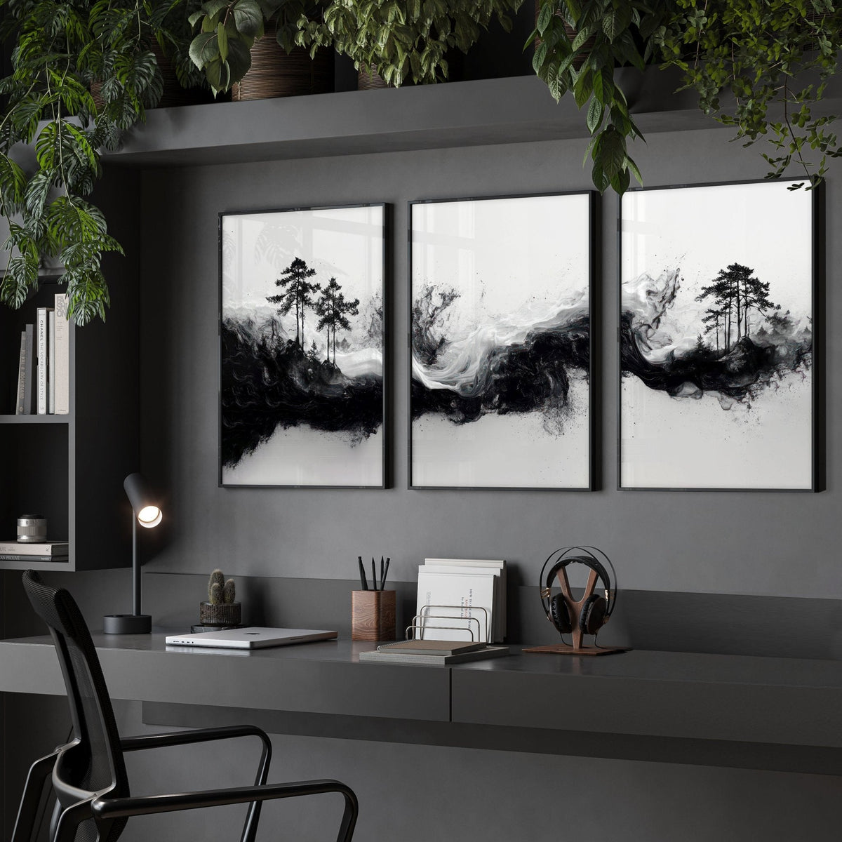 Set of 3 Framed Wall Art | Set of 3 Asian Inspired Wall art Prints
