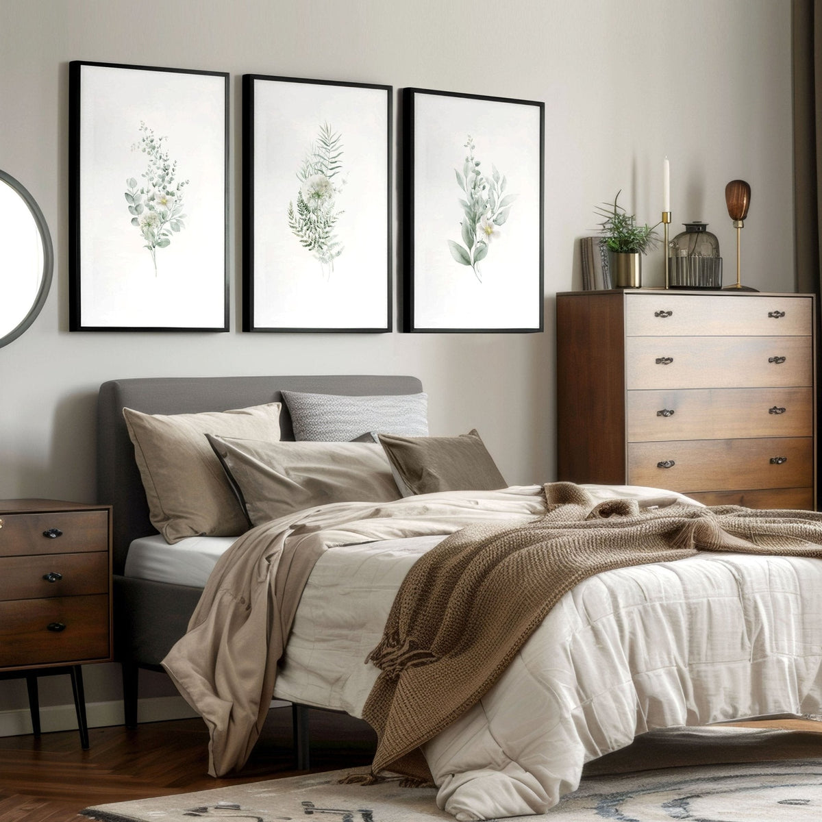 Botanical Prints Wall Art | Set of 3