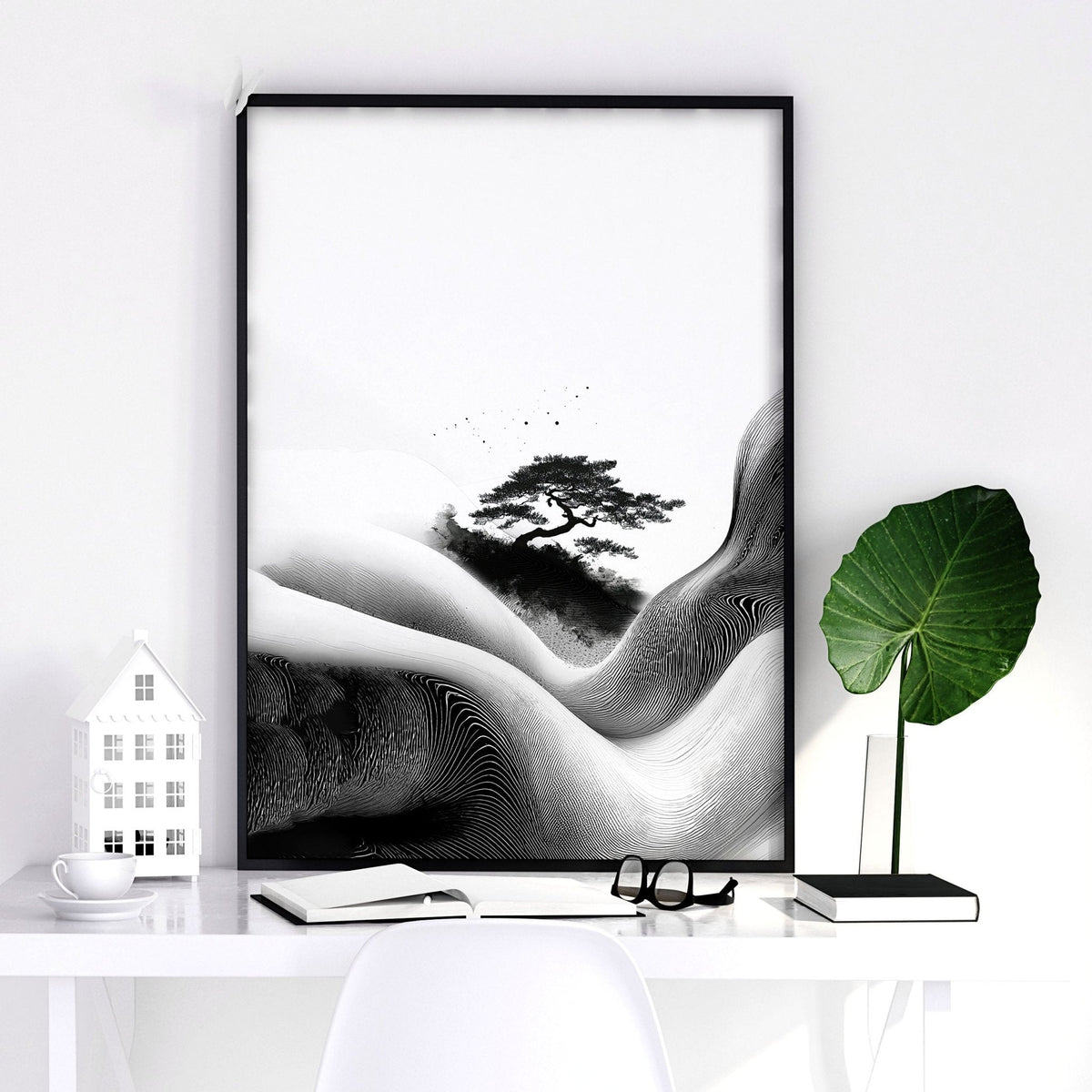 Set of Three Framed Wall Art | Set of 3 Asian Inspired Wall art Prints