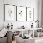 Wall art sets of 3 for living room | Shabby Chic wall art prints