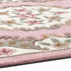 Shensi Pink Medallion Rug - MOOAZAA