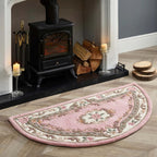 Shensi Pink Medallion Rug - MOOAZAA
