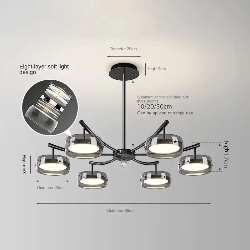 SHINY Glass Restaurant Pendant Light - MOOAZAA 