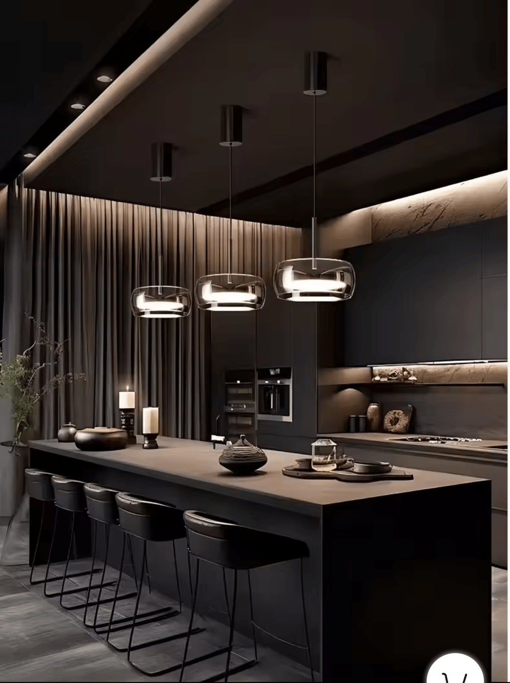 SHINY Glass Restaurant Pendant Light - MOOAZAA 