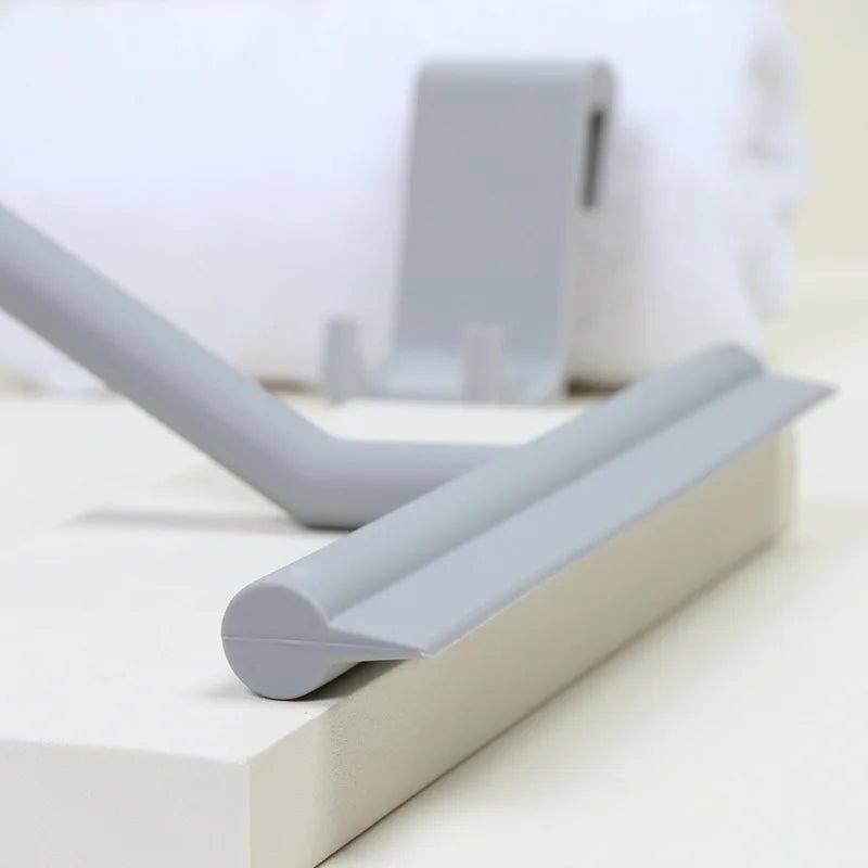 Shower Squeegee Window Glass Wiper Silicone Scraper Cleaner Brush Long Handle Bathroom Mirror Wiper Scraper Cleaning Accessories - MOOAZAA