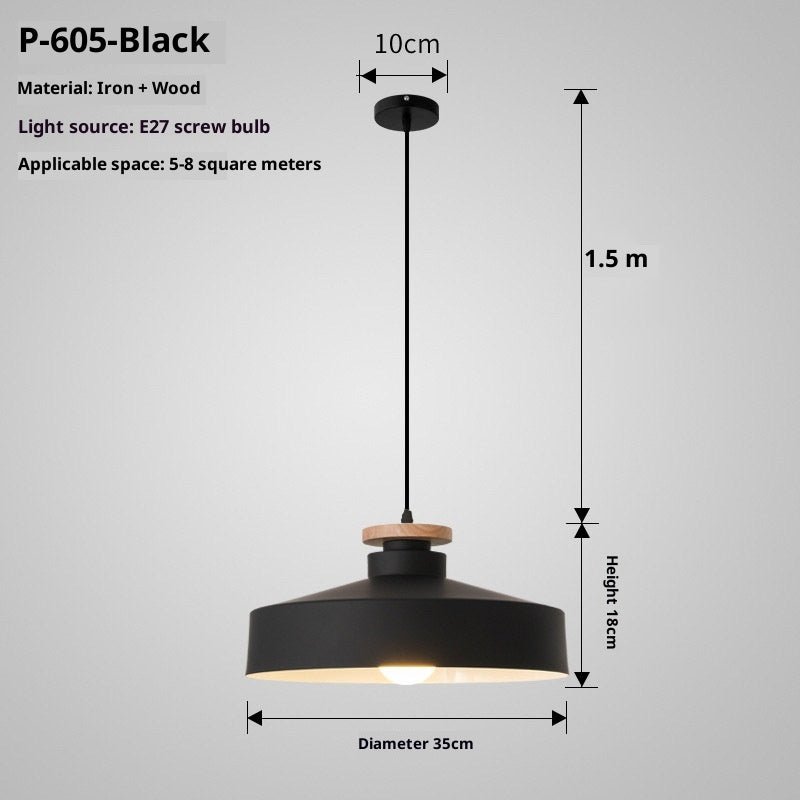 Simple Nordic Retro Restaurant Macaron Chandelier - MOOAZAA