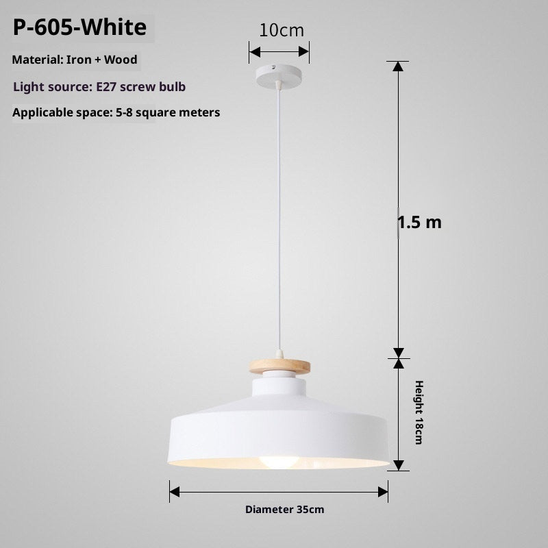 Simple Nordic Retro Restaurant Macaron Chandelier - MOOAZAA