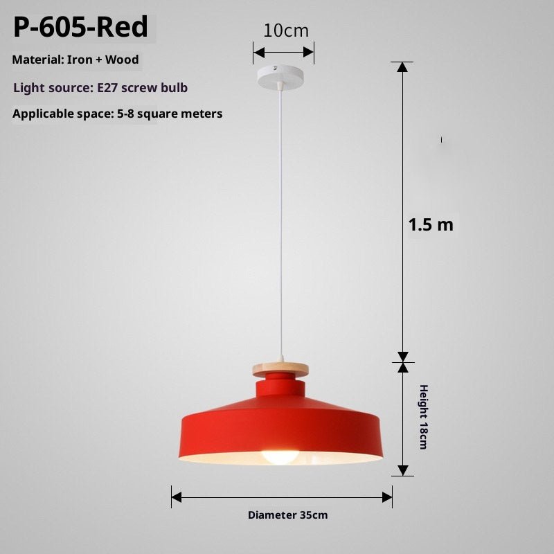 Simple Nordic Retro Restaurant Macaron Chandelier - MOOAZAA