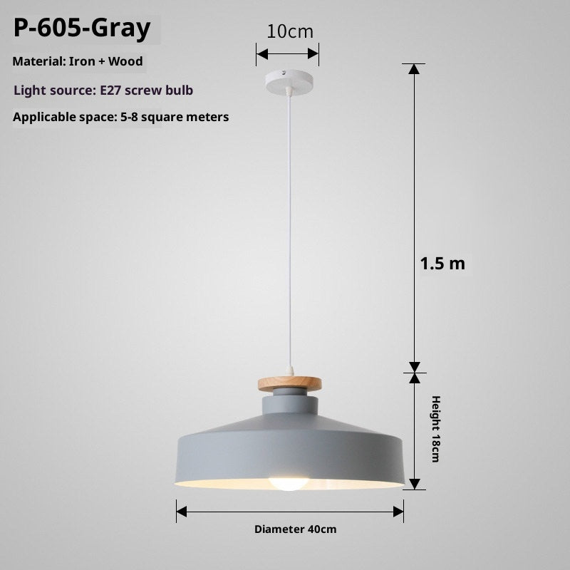 Simple Nordic Retro Restaurant Macaron Chandelier - MOOAZAA