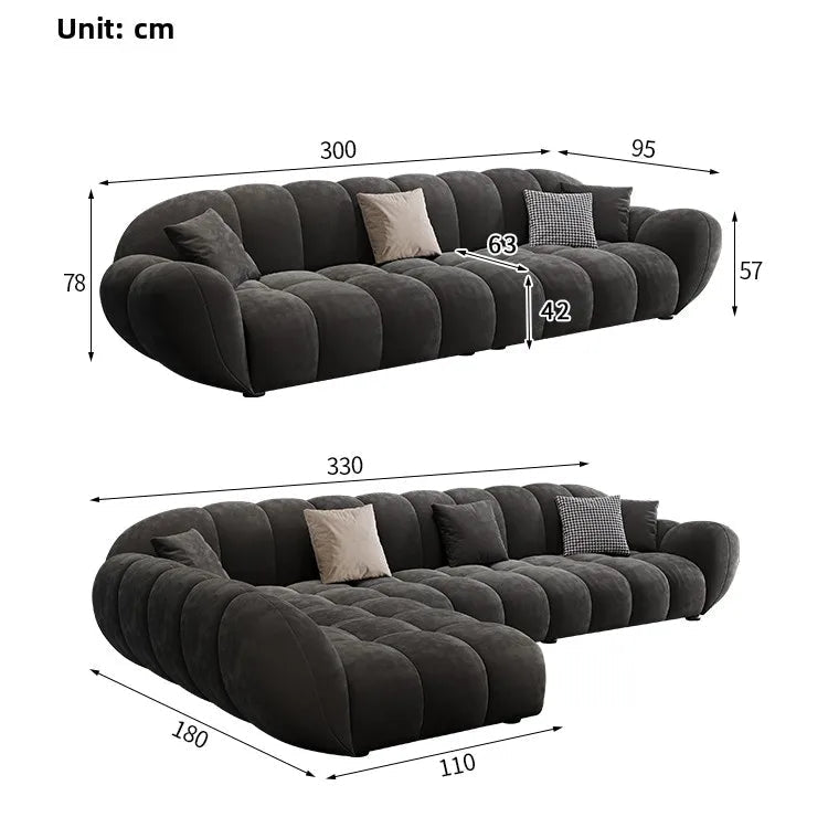 Sleek Matte Fabric L - Shaped Sofa - MOOAZAA