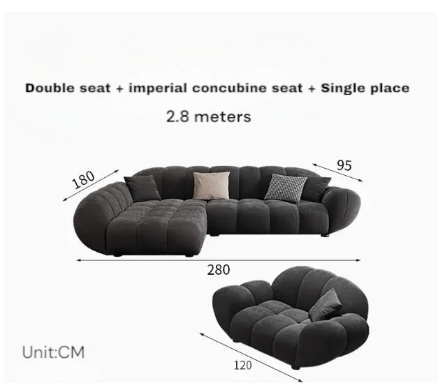 Sleek Matte Fabric L - Shaped Sofa - MOOAZAA