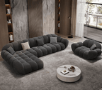Sleek Matte Fabric L - Shaped Sofa - MOOAZAA