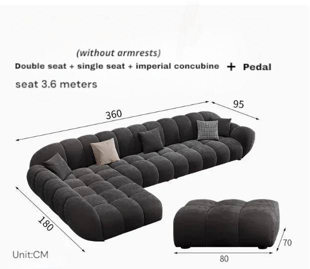 Sleek Matte Fabric L - Shaped Sofa - MOOAZAA