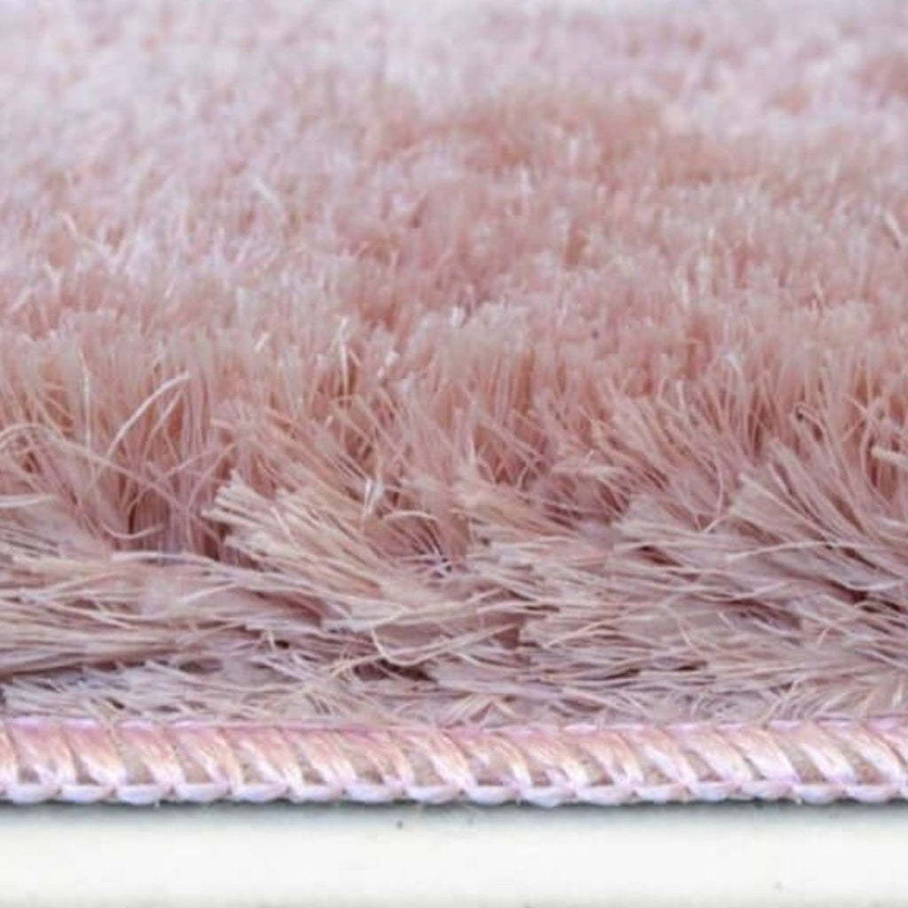 Soft Washable Pink Shaggy Rug | SA - 07 - MOOAZAA