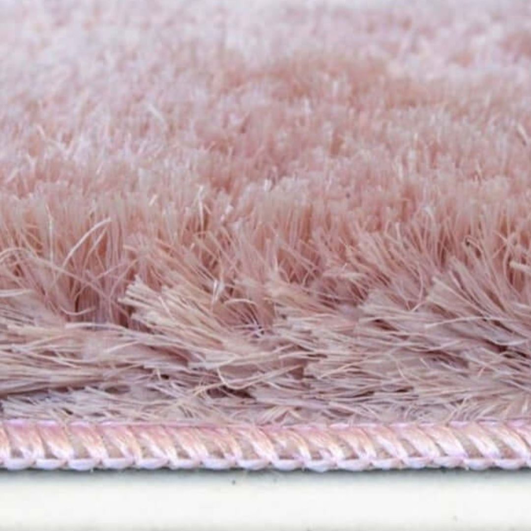 Soft Washable Pink Shaggy Rug | SA - 07 - MOOAZAA