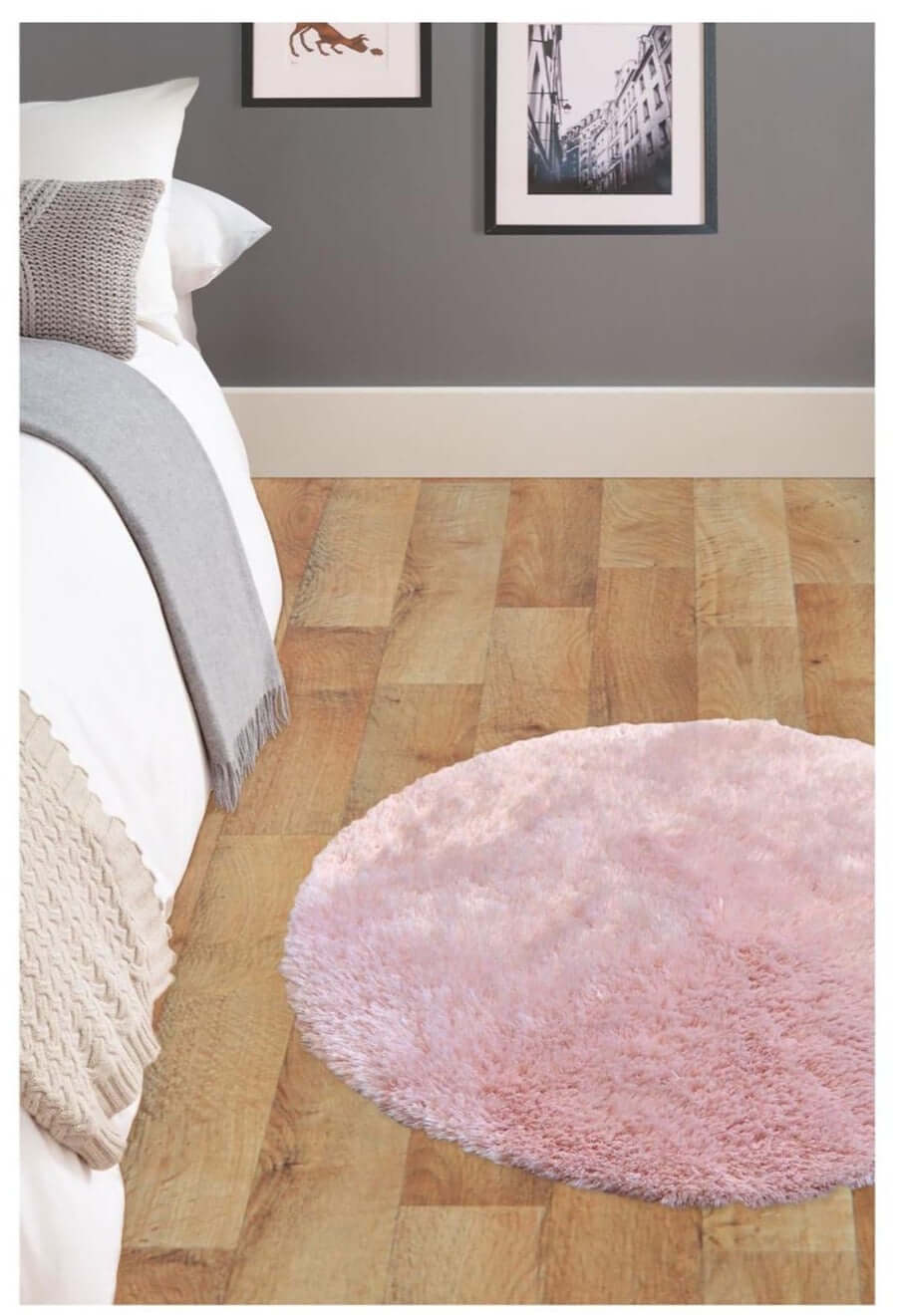Soft Washable Pink Shaggy Rug | SA - 07 - MOOAZAA