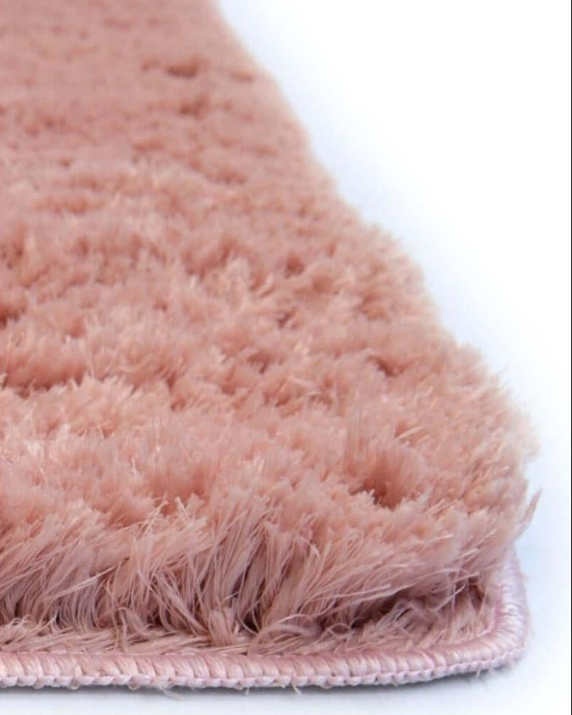 Soft Washable Pink Shaggy Rug | SA - 07 - MOOAZAA