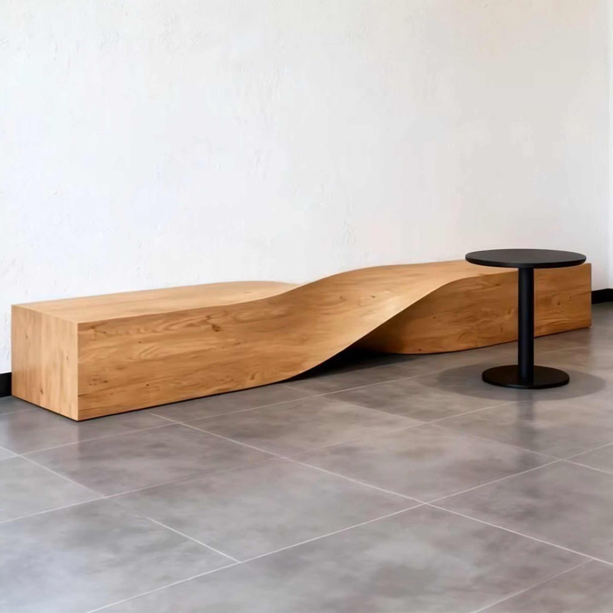 Solid Wood Bench | Wabi-Sabi Pine Wood Entryway & Dining Bench - MOOAZAA