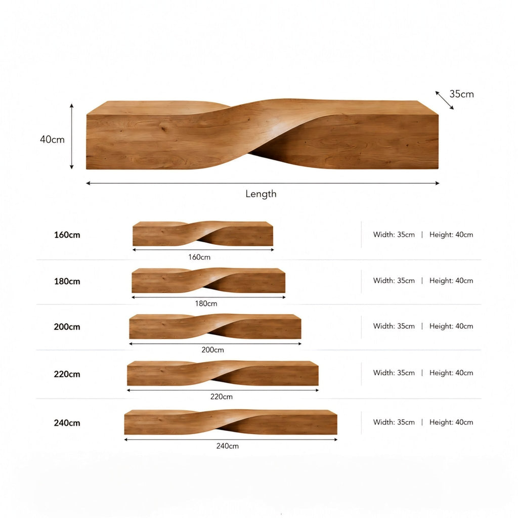 Solid Wood Bench | Wabi-Sabi Pine Wood Entryway & Dining Bench - MOOAZAA
