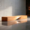 Solid Wood Bench | Wabi-Sabi Pine Wood Entryway & Dining Bench - MOOAZAA
