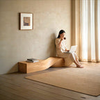 Solid Wood Bench | Wabi-Sabi Pine Wood Entryway & Dining Bench - MOOAZAA